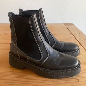 anthropologie combat chelsea boots